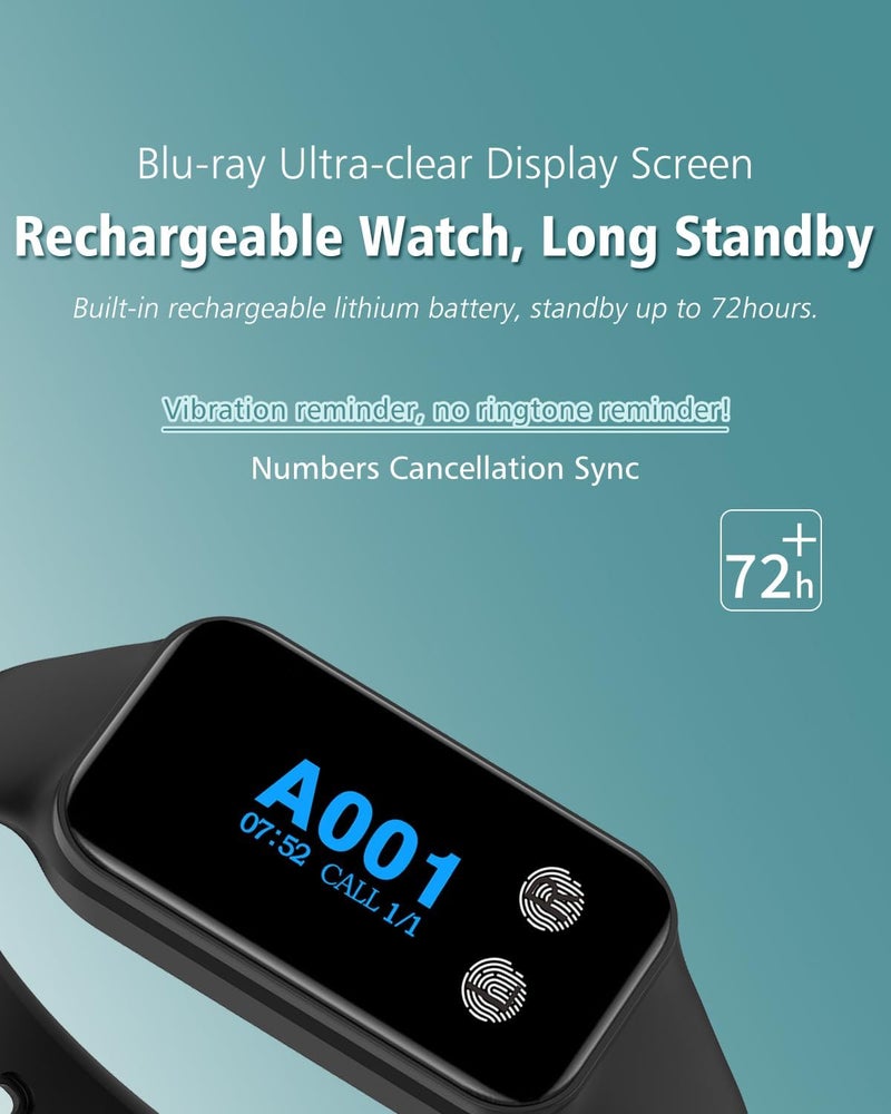 WNKRUN Wireless Restaurant Pager System Calling System with 1 Waterproof Watch Pager and 10 Call Buttons with Cancel Key - Image 2